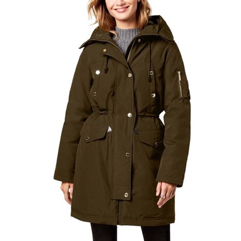 michael kors olive green puffer jacket|michael kors winter puffer jacket.